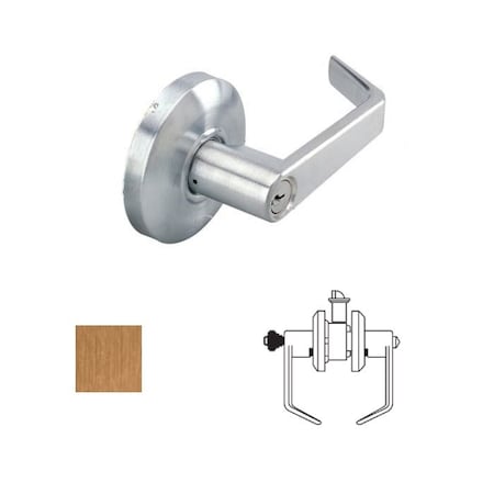 Cal-Royal Design Entry Lever Lock, 2-3/4 Backset, ASA Strike, Schlage C Keyway, US10 Satin Bronze SL00-10